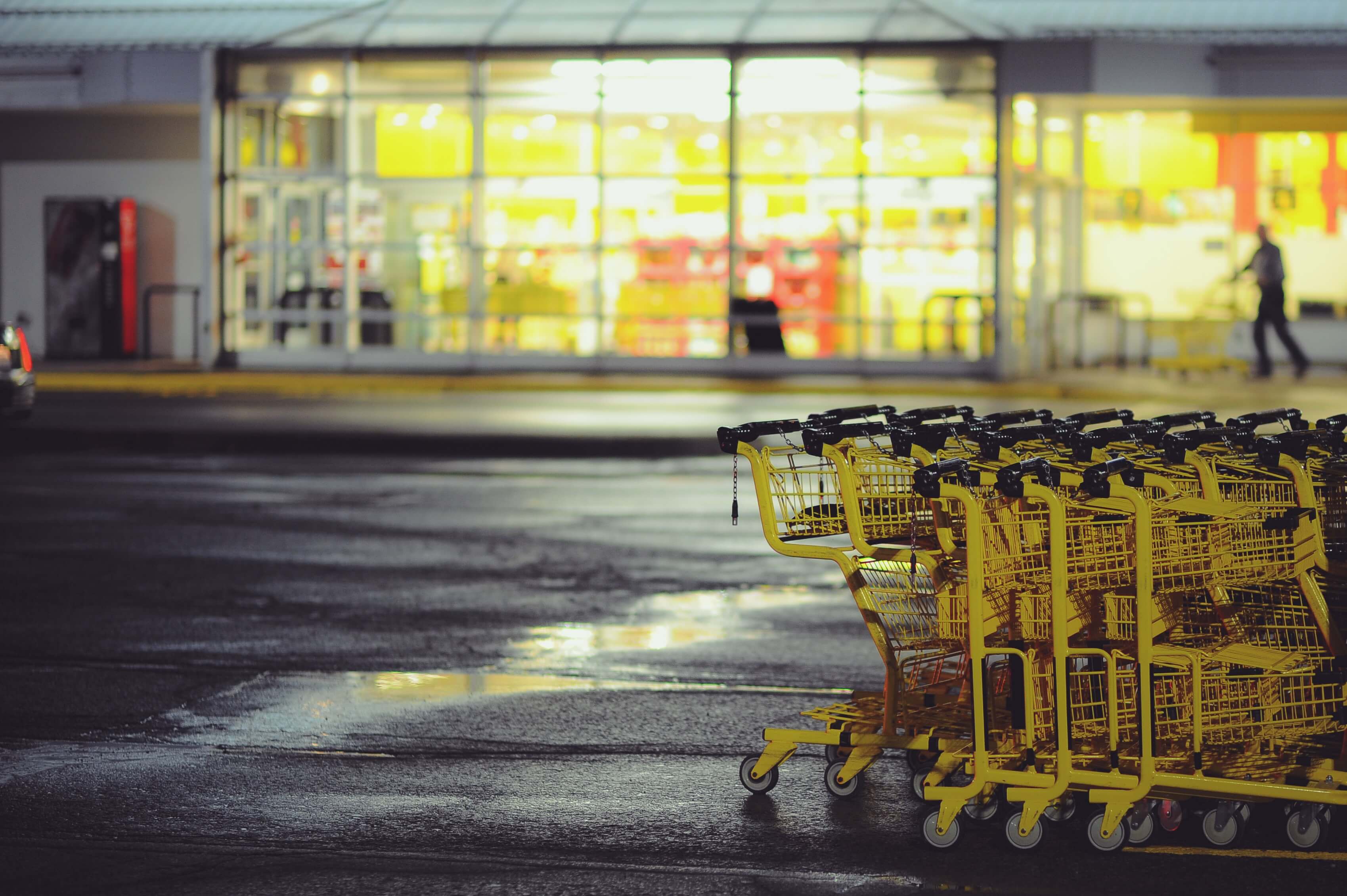 Einkaufswagen gelb